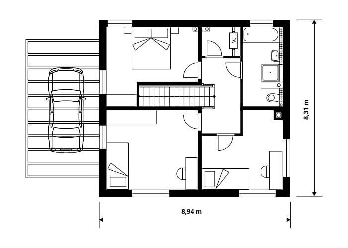 drevostavba-typovy-dum-projekt-kubis-74-rd-rymarov-pudorys-2np