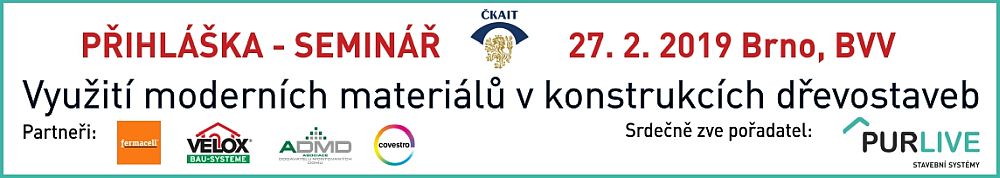 Přihlásit se na seminář Využití moderních materiálů v konstrukcích dřevostaveb ckait-brno-purlive-banner