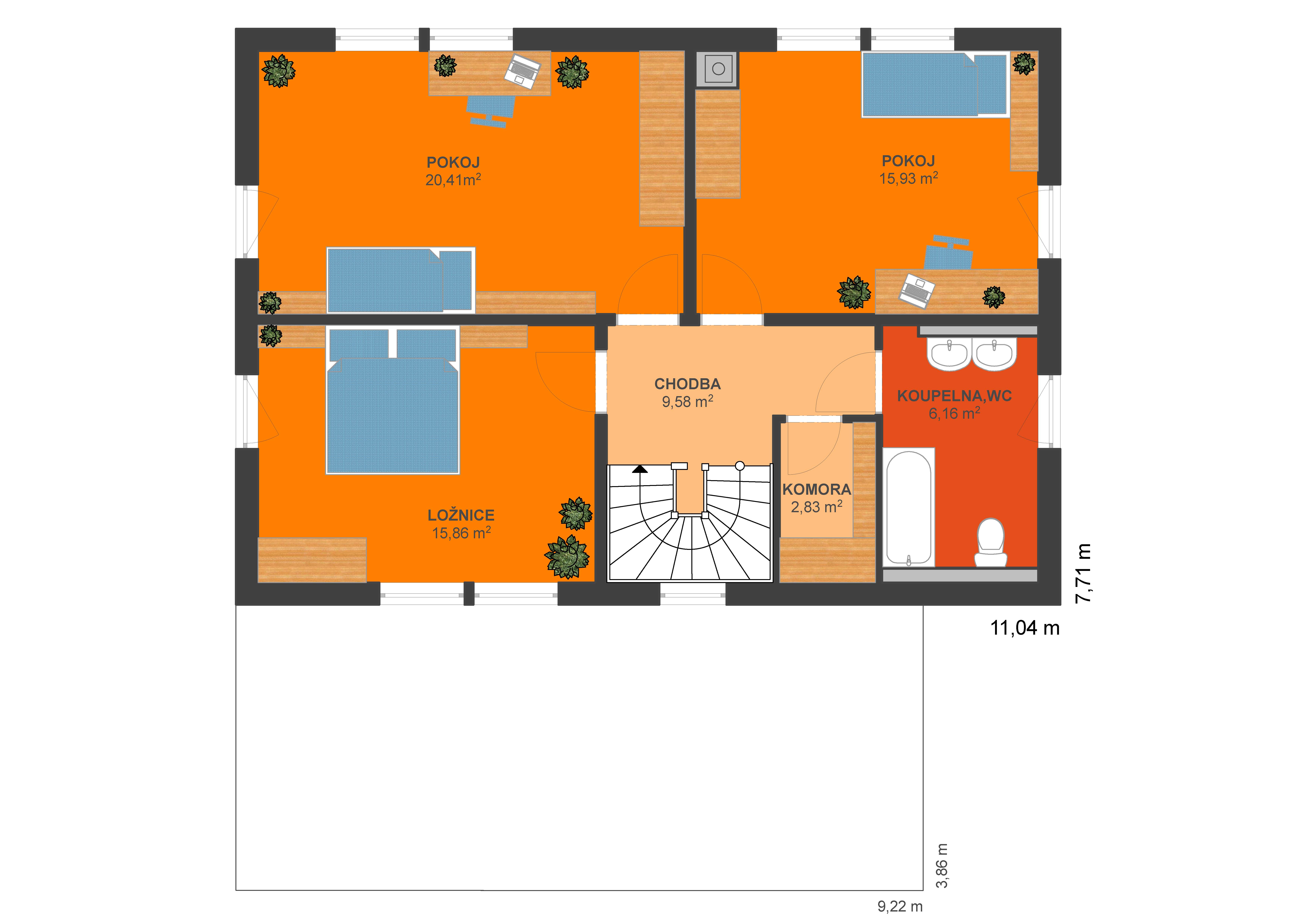 KUBIS 85 M2014 STUDIE 2. 2.NP barva