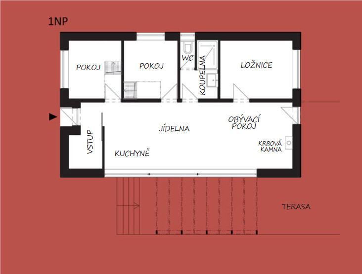 vikendova-drevostavba-pudorysy
